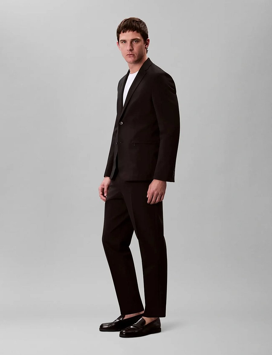 Calvin Klein - TECH HALF ELASTIC TROUSER - anzugshosen - black - 3