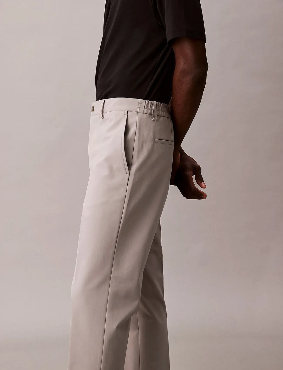 Calvin Klein - TECH HALF ELASTIC TROUSER - od garnituru - mourning dove - 3