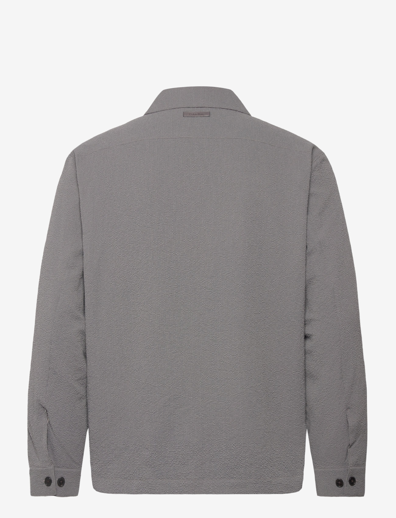 Calvin Klein - LS SEERSUCKER SHIRT JACKET - efterårstøj - pewter - 1