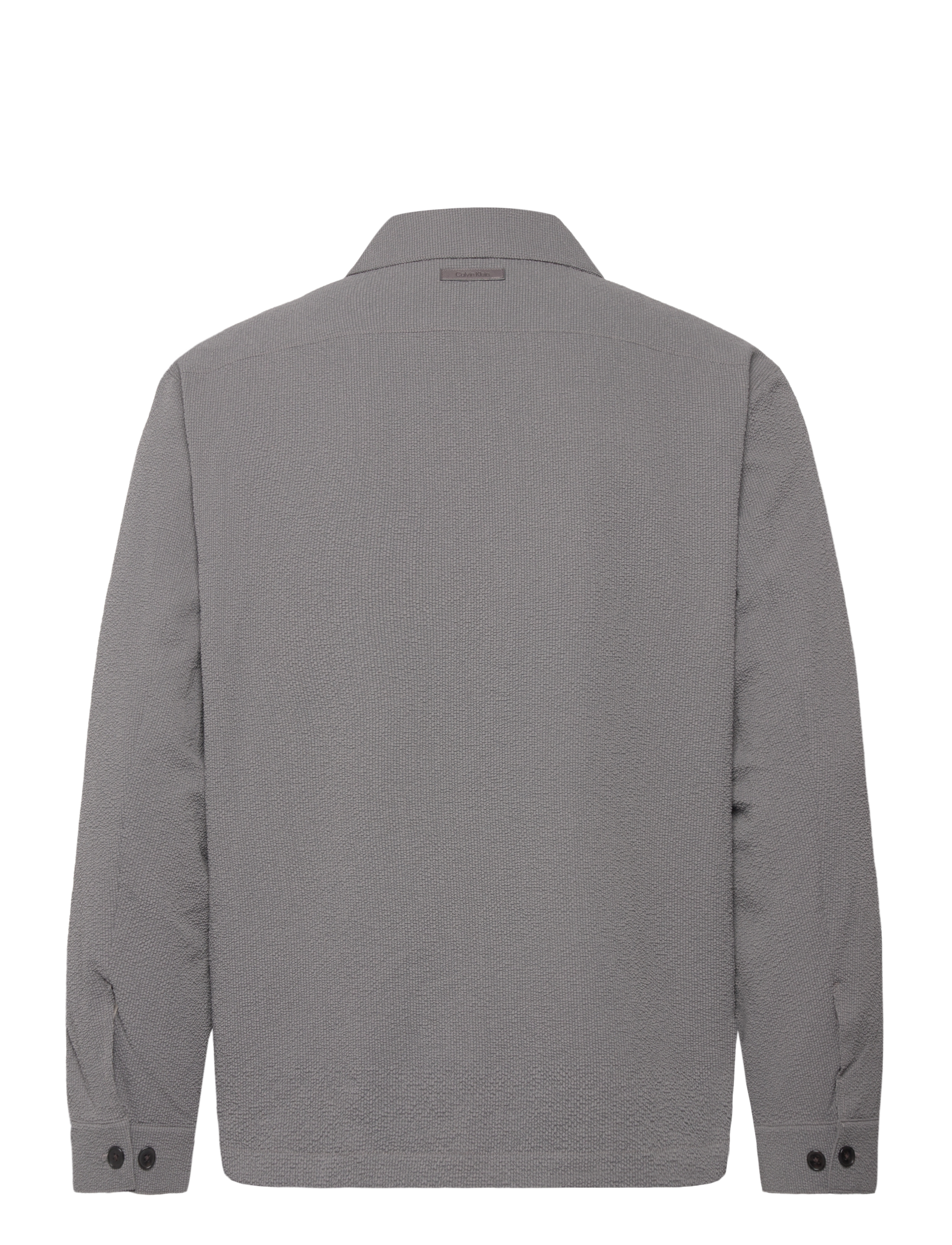Calvin Klein - LS SEERSUCKER SHIRT JACKET - shoppa efter tillfälle - pewter - 2