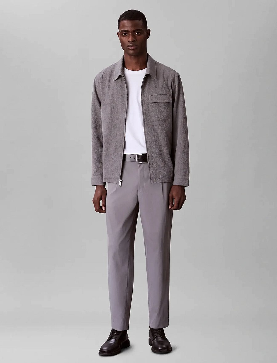 Calvin Klein - LS SEERSUCKER SHIRT JACKET - osta olukorra järgi - pewter - 3