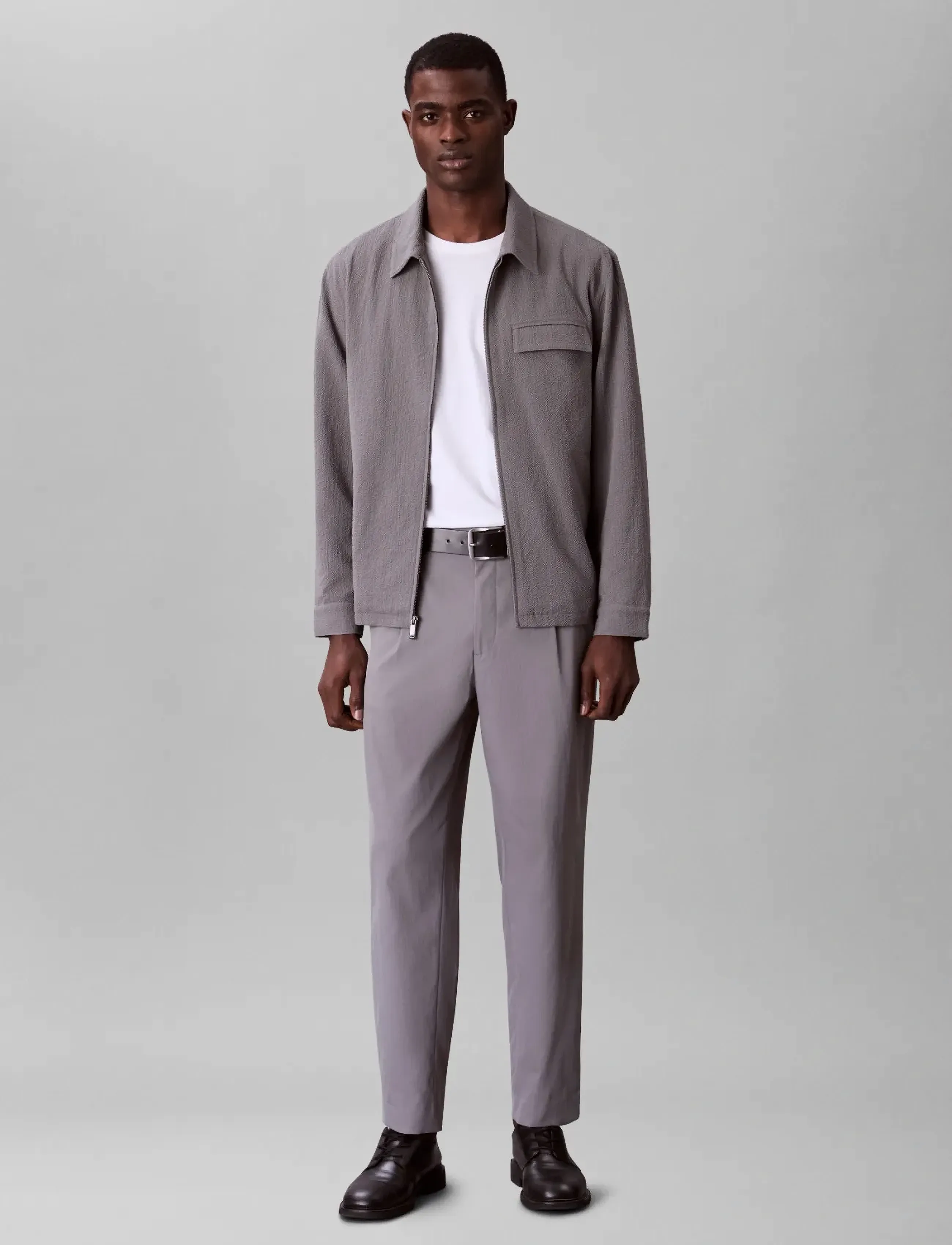 Calvin Klein - LS SEERSUCKER SHIRT JACKET - nach anlass kaufen - pewter - 3