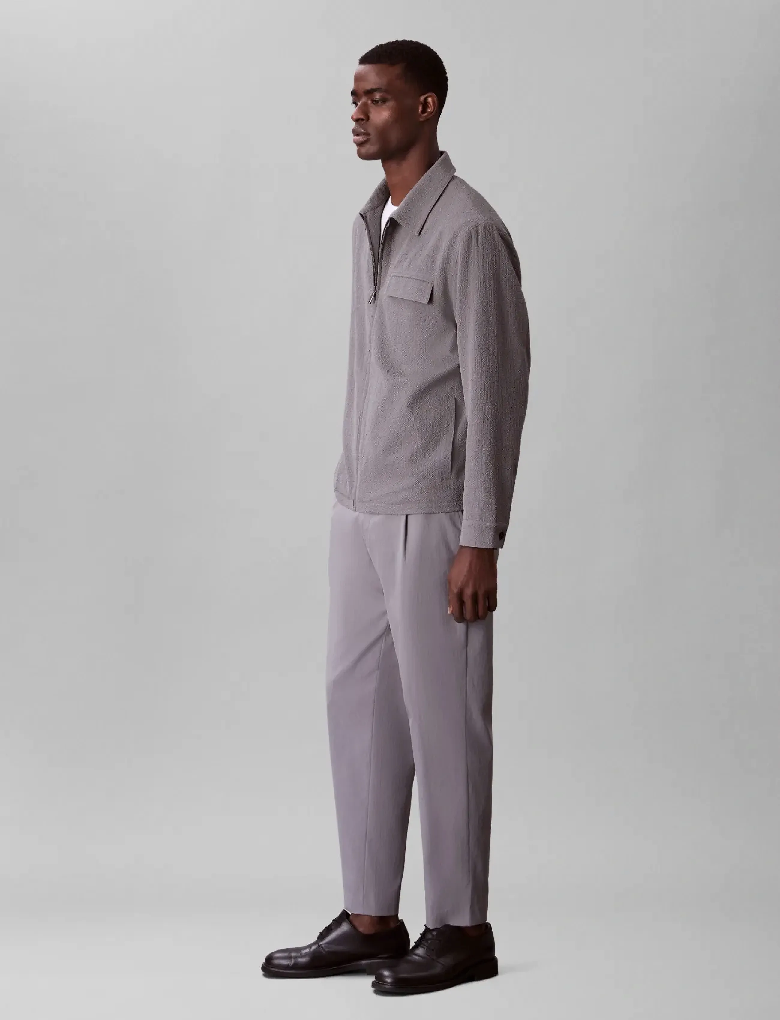 Calvin Klein Ls Seersucker Shirt Jacket overshirts herr – bild 5