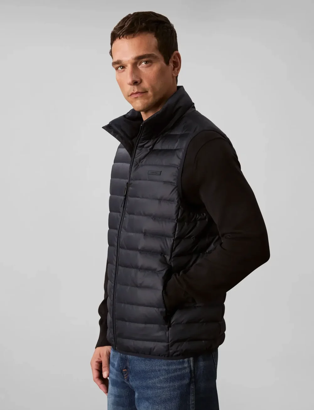 Calvin Klein - SLVLSS LT WT NYLON PUFFER VEST - vests - dark sapphire - 4