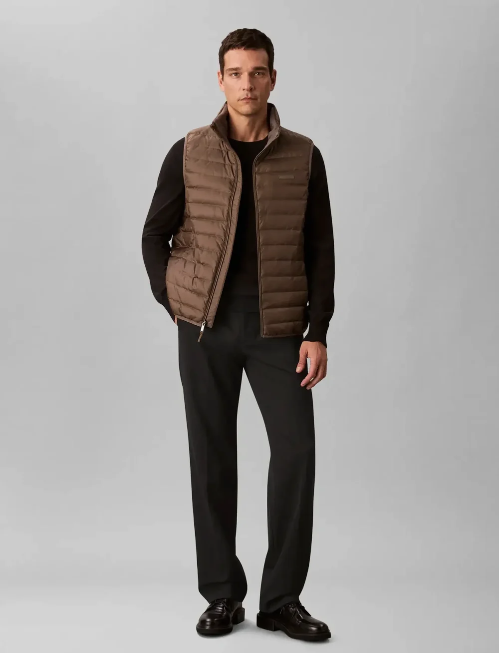 Calvin Klein - SLVLSS LT WT NYLON PUFFER VEST - kamizelki - morel - 3