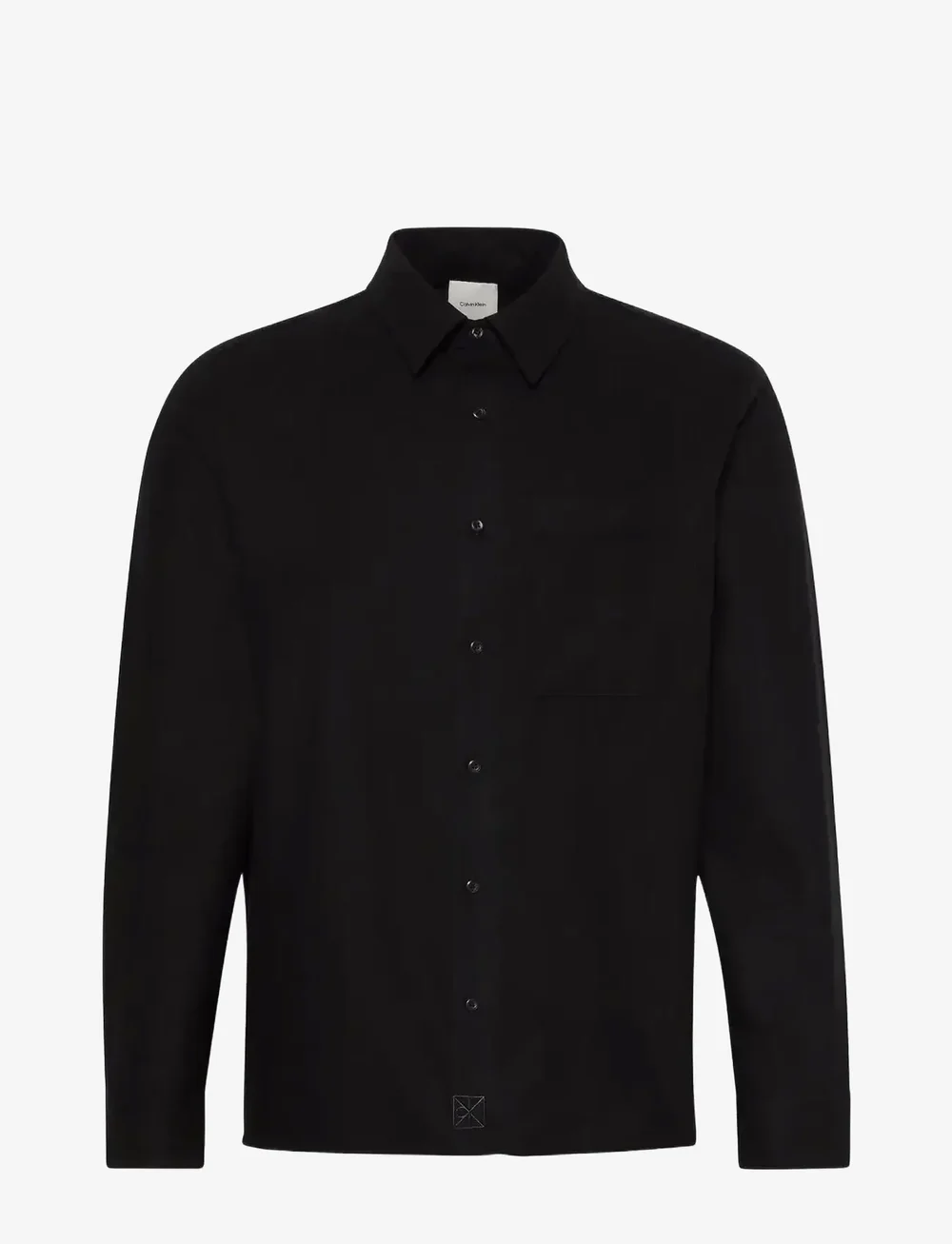 Calvin Klein - LS SOLID SILK WOOL EASY SHIRT - shop by occasion - black - 1