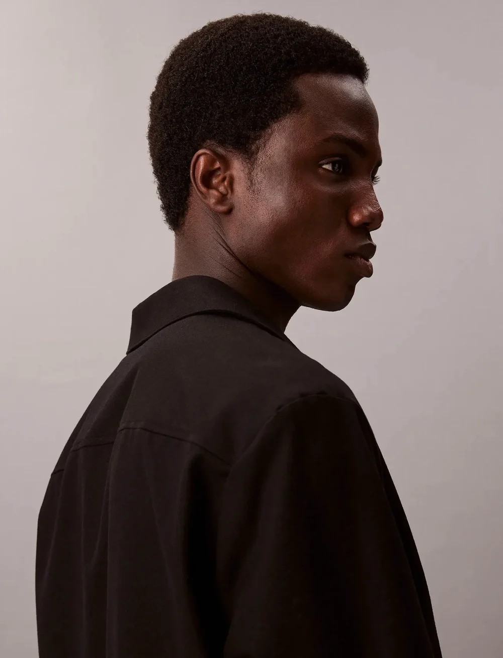 Calvin Klein - LS SOLID SILK WOOL EASY SHIRT - shop by occasion - black - 5