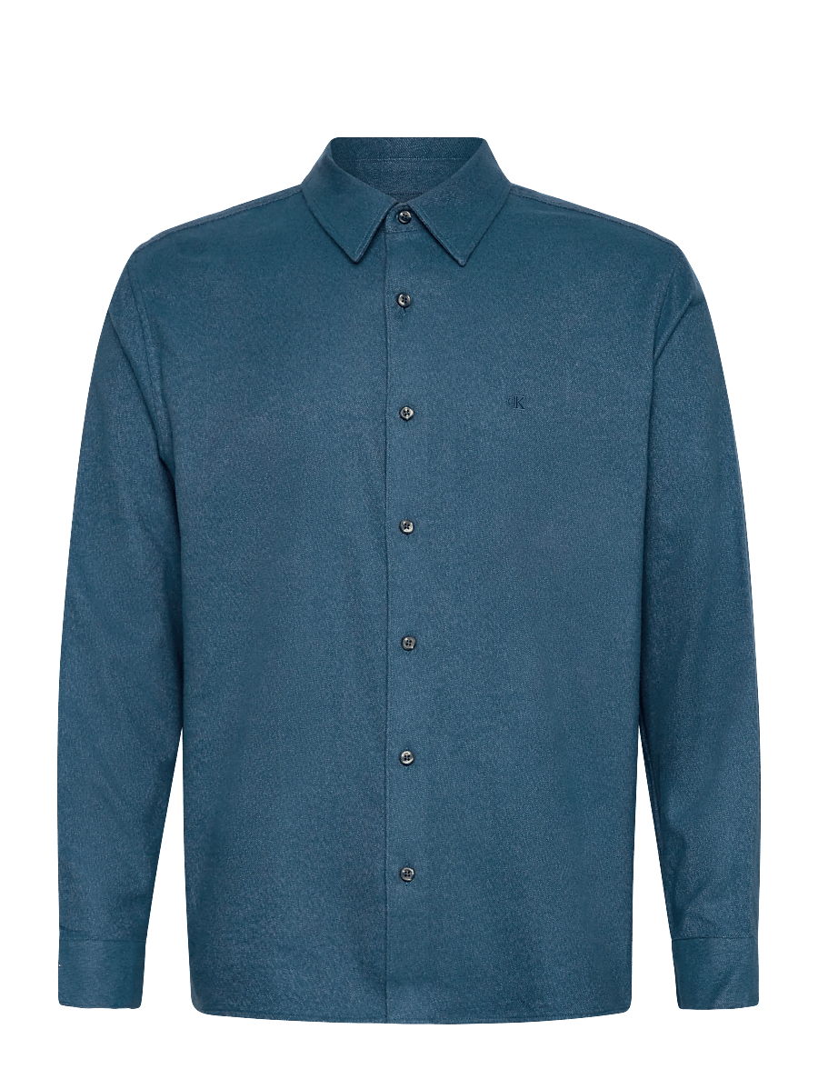 Calvin Klein - LS MELANGE FLANNEL EASY SHIRT - flanell-hemden - wild wind - 1