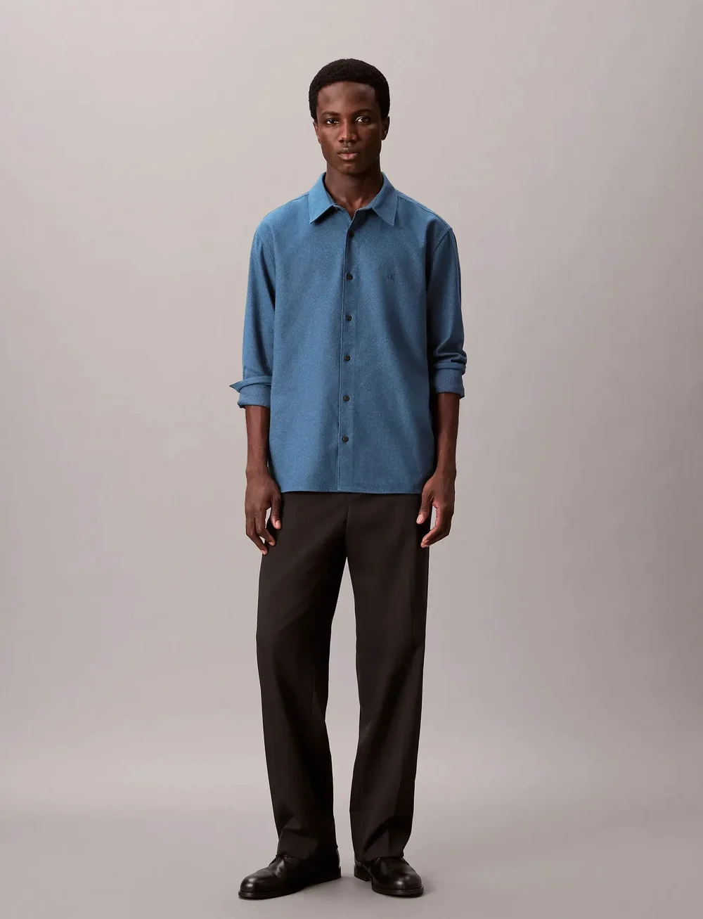 Calvin Klein - LS MELANGE FLANNEL EASY SHIRT - flanell-hemden - wild wind - 3