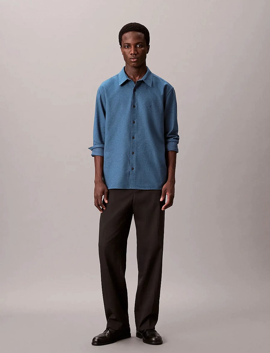 Calvin Klein - LS MELANGE FLANNEL EASY SHIRT - flanell-hemden - wild wind - 3