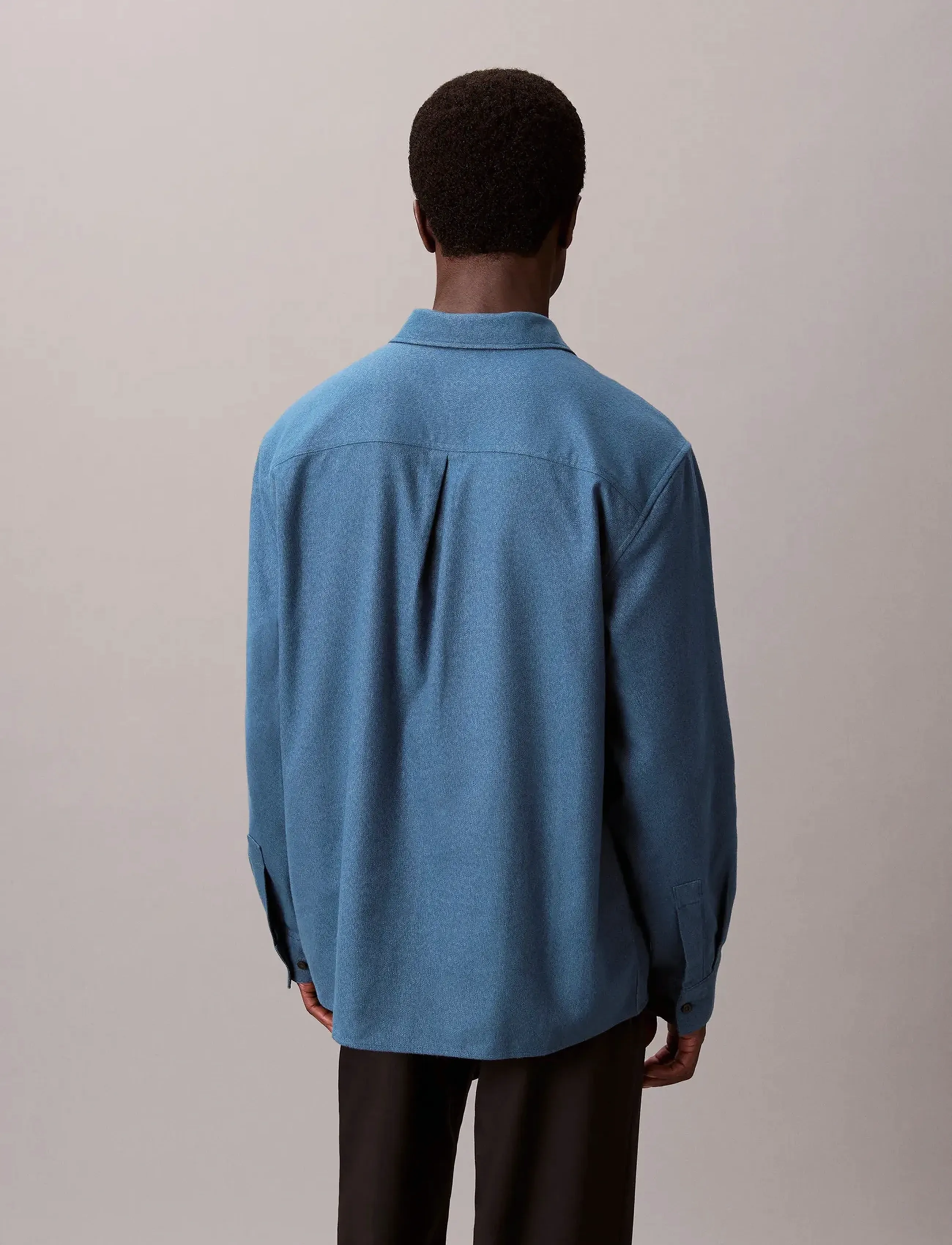 Calvin Klein - LS MELANGE FLANNEL EASY SHIRT - flanell-hemden - wild wind - 5