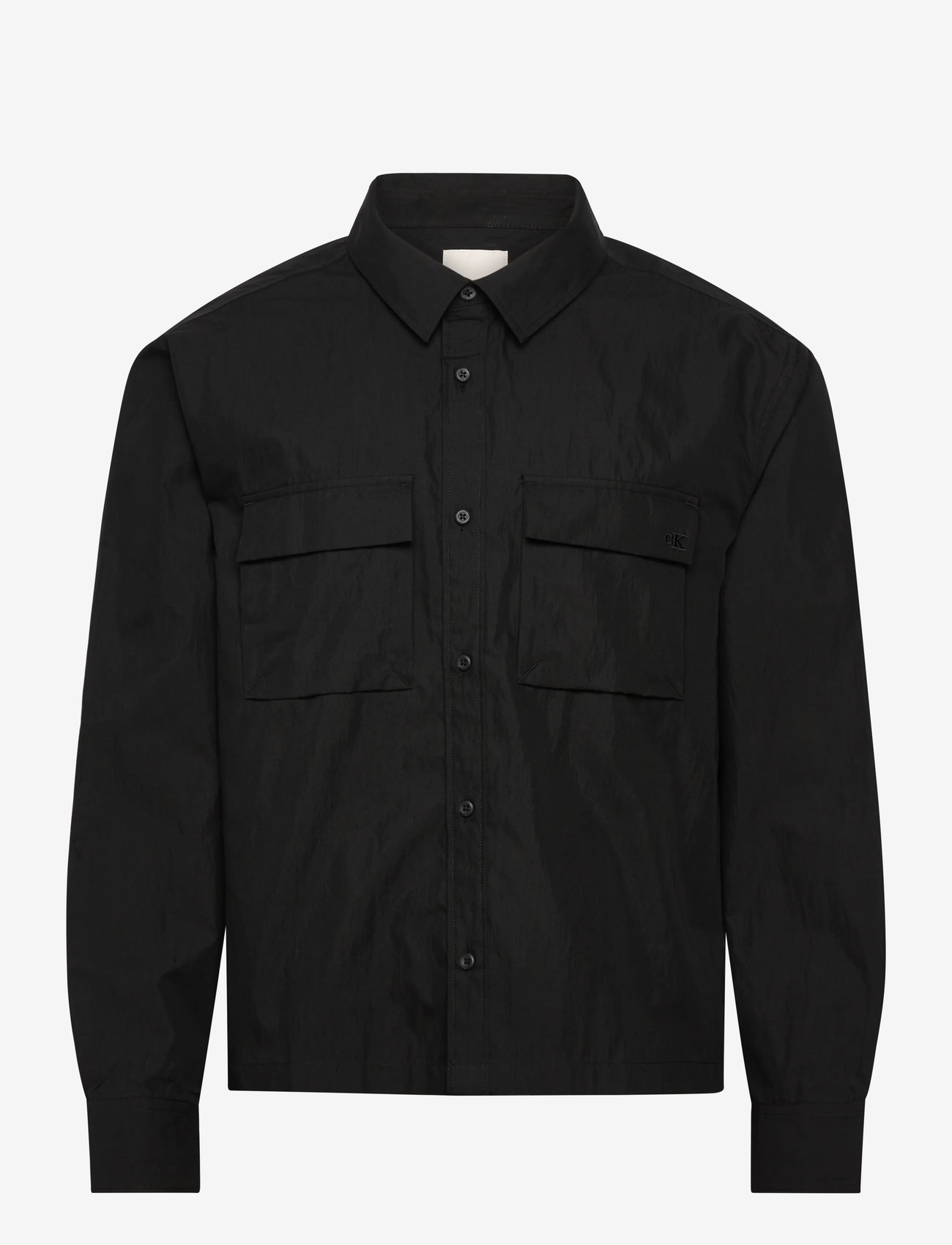 Calvin Klein - LS COTTON NYLON EASY CROPPED SHI - osta olukorra järgi - black - 1