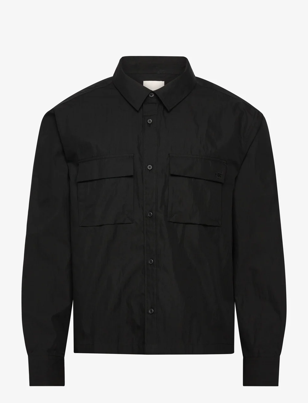 Calvin Klein - LS COTTON NYLON EASY CROPPED SHI - osta olukorra järgi - black - 1