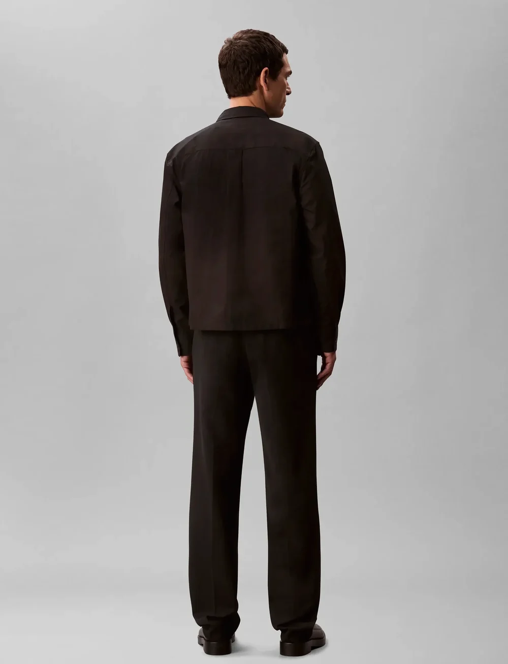 Calvin Klein - LS COTTON NYLON EASY CROPPED SHI - osta olukorra järgi - black - 4