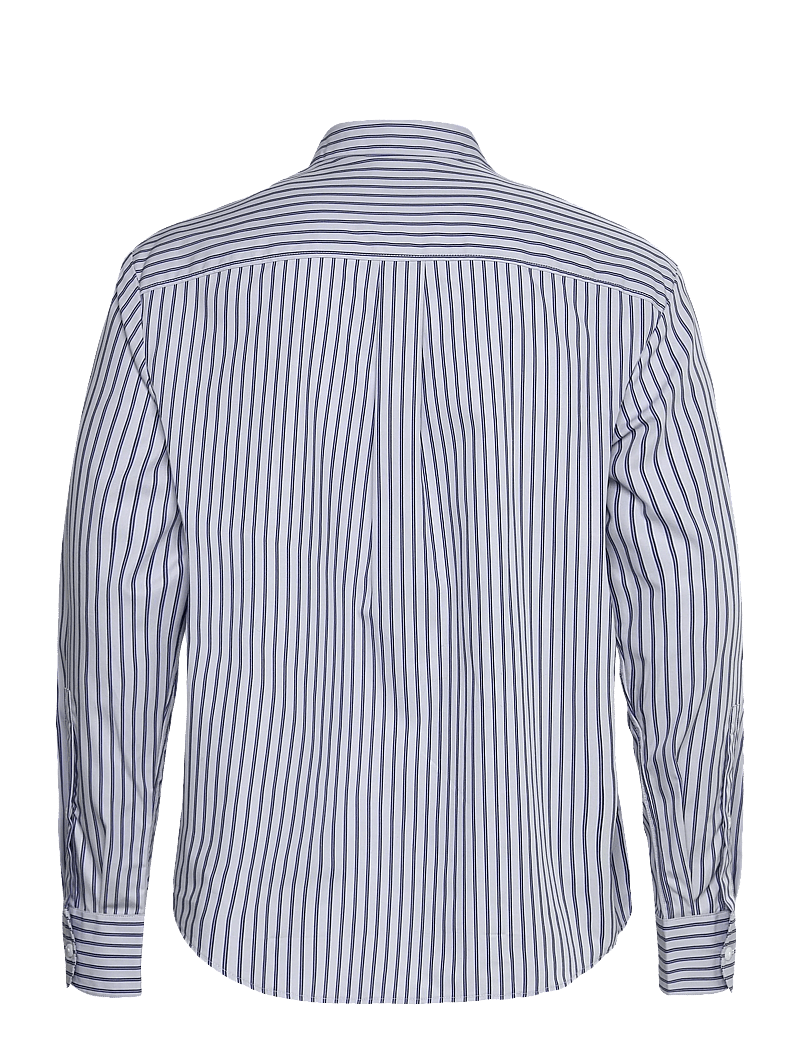 Calvin Klein - LS THIN DBL STRIPE COTTON EASY S - triibulised särgid - xenon blue - 2