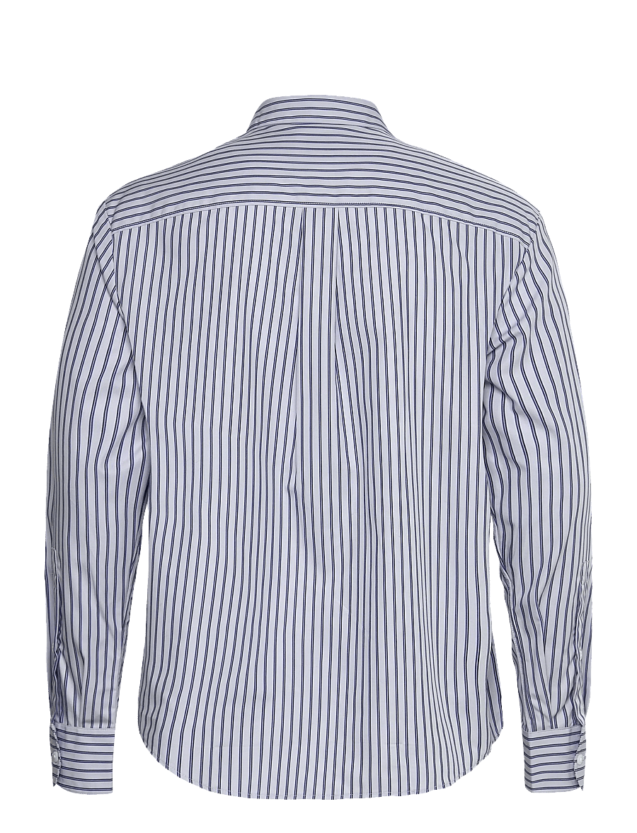 Calvin Klein - LS THIN DBL STRIPE COTTON EASY S - stribede skjorter - xenon blue - 2