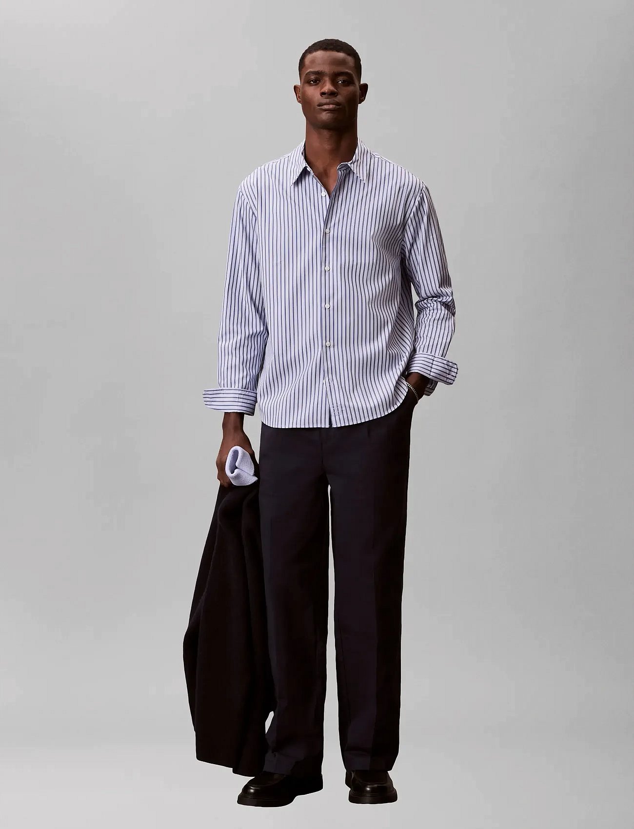 LS THIN DBL STRIPE COTTON EASY S - XENON
