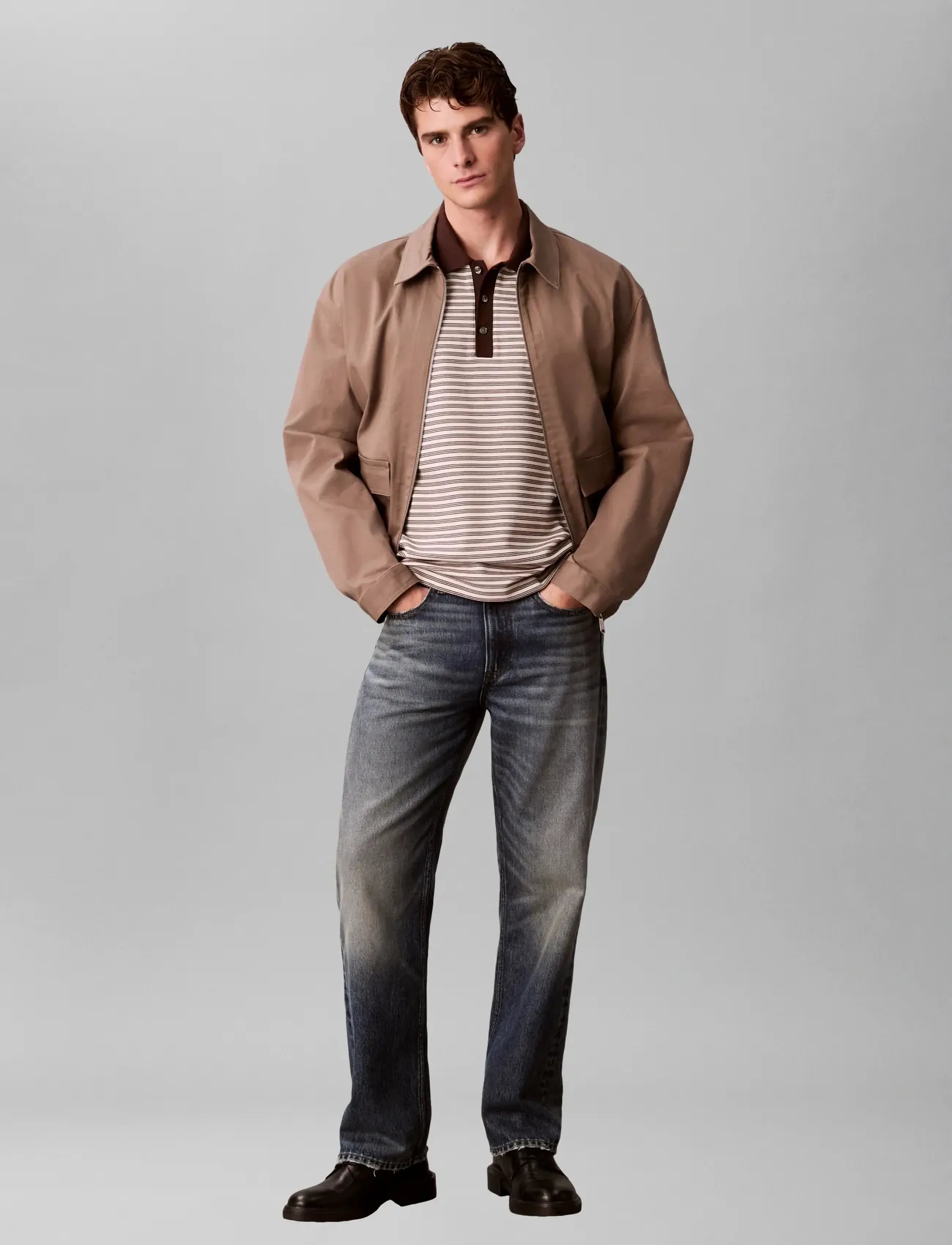 Calvin Klein - SS STRIPED OTTOMAN POLO - kurzärmelig - rich brown - 5