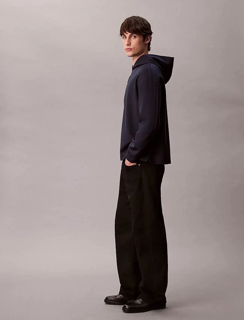 Calvin Klein - LS STRETCH WOOL BLEND PO HOODIE - hættetrøjer - dark sapphire - 2