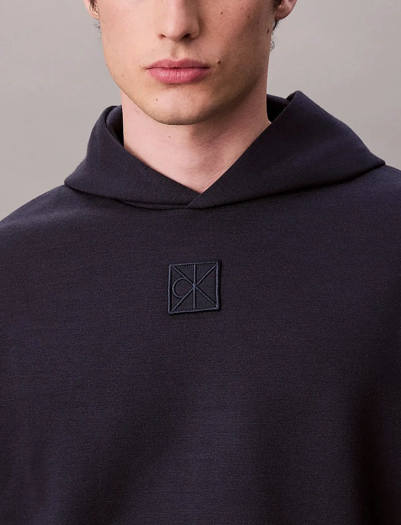 Calvin Klein - LS STRETCH WOOL BLEND PO HOODIE - hættetrøjer - dark sapphire - 3