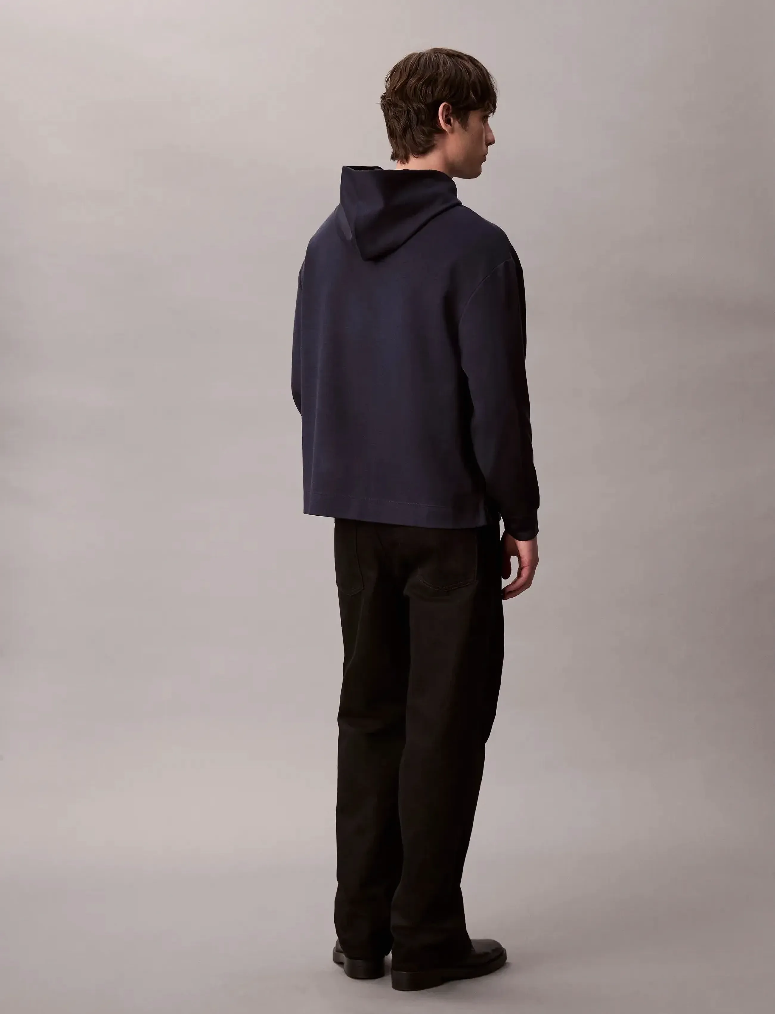 Calvin Klein - LS STRETCH WOOL BLEND PO HOODIE - kapuzenpullover - dark sapphire - 5