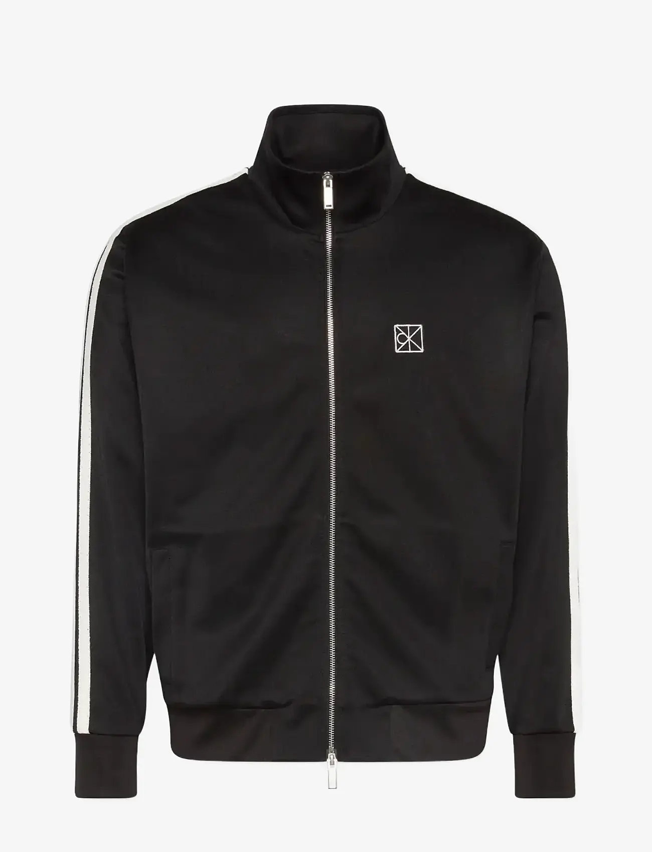 Calvin Klein - DBL KNIT STRIPE TRACK JACKET - shop efter anledning - black - 0