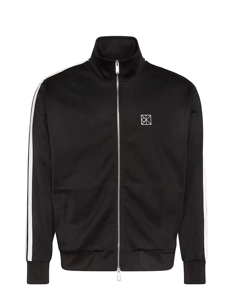 Calvin Klein - DBL KNIT STRIPE TRACK JACKET - shop efter anledning - black - 0