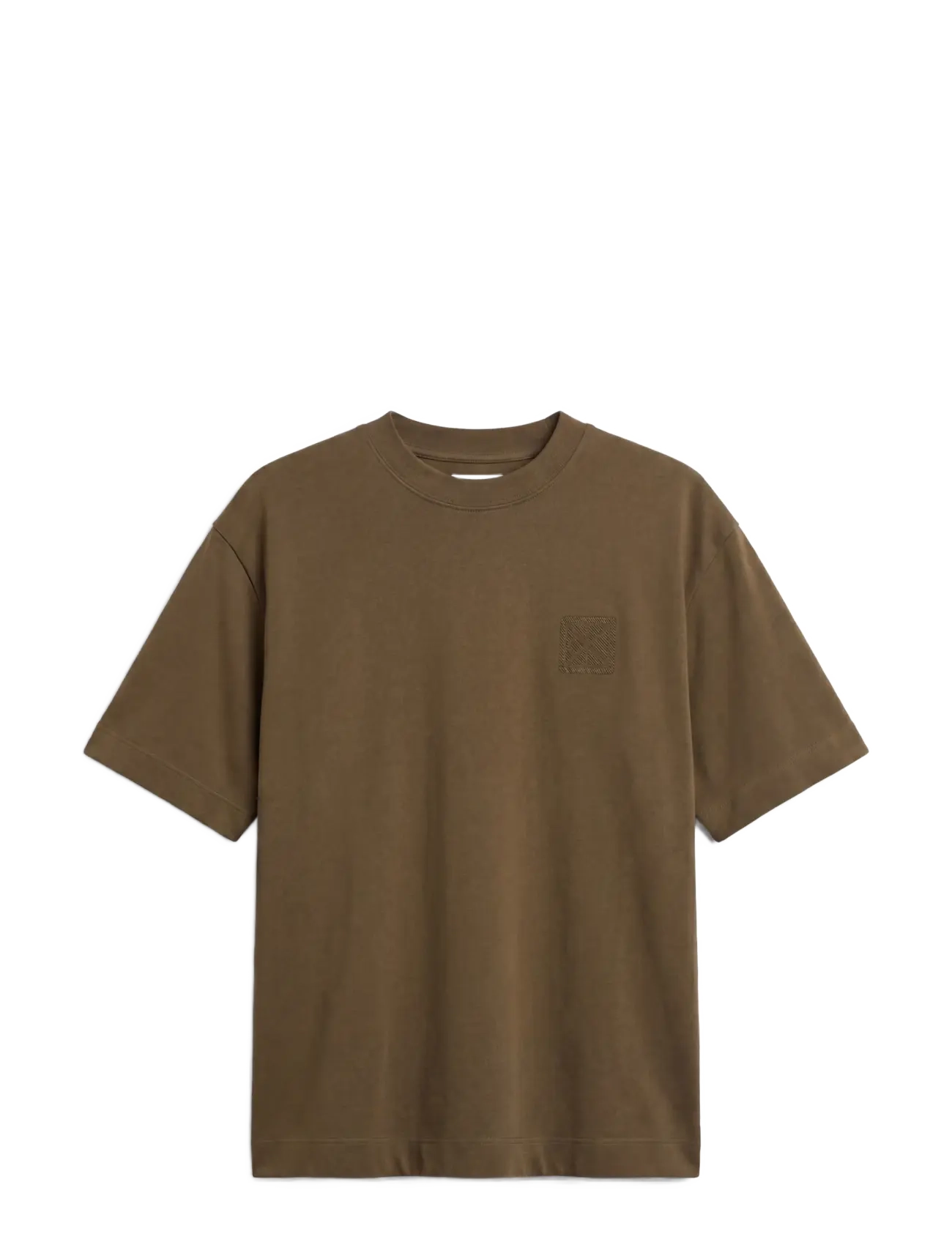Calvin Klein - SS RLXD 16S EMBRD TWILL EMBLEM T - kortærmede t-shirts - olive night - 1