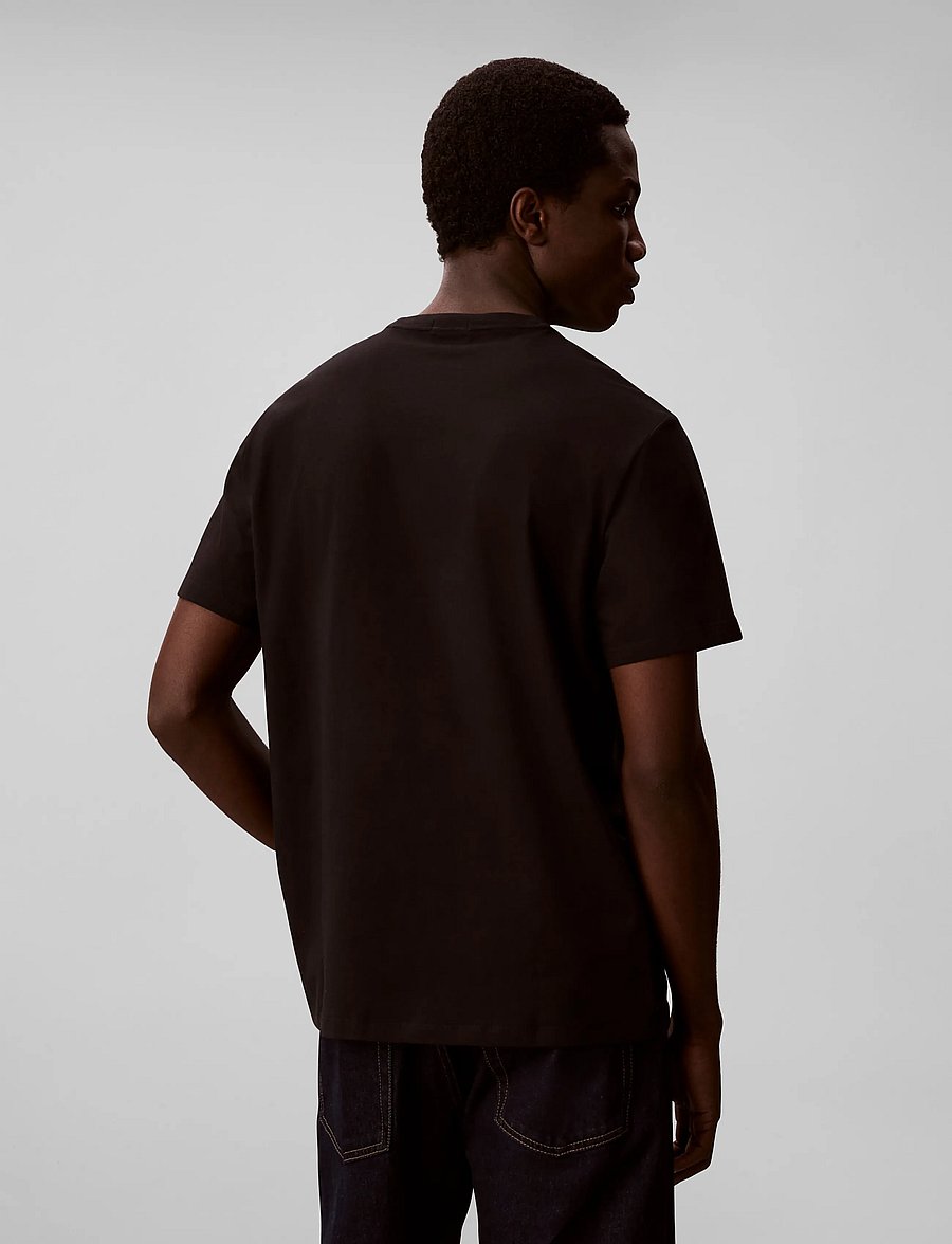 Calvin Klein - SS STANDARD LOGO 30S CREWNK TEE - kortärmade t-shirts - black - 2