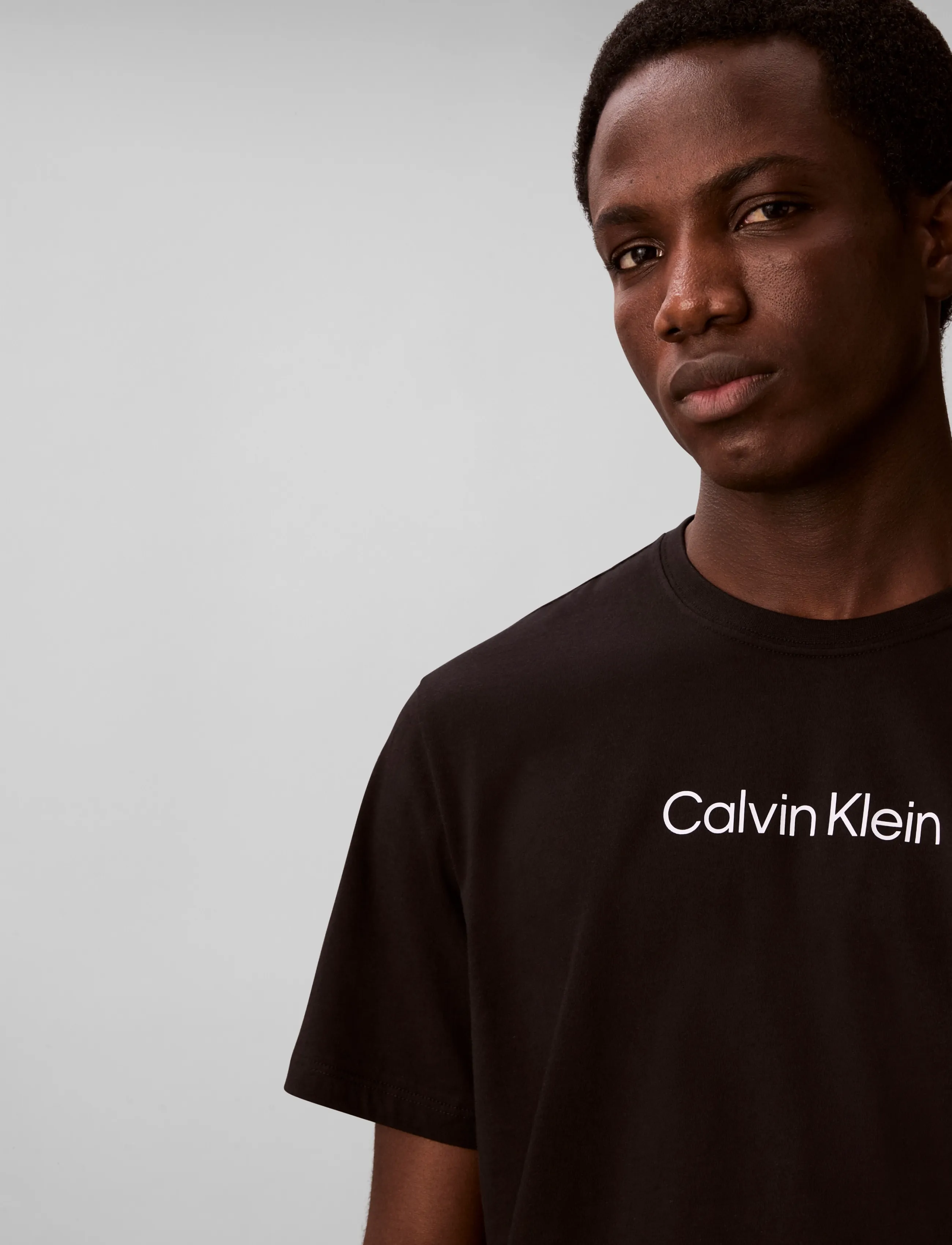 Calvin Klein - SS STANDARD LOGO 30S CREWNK TEE - laveste priser - black - 4