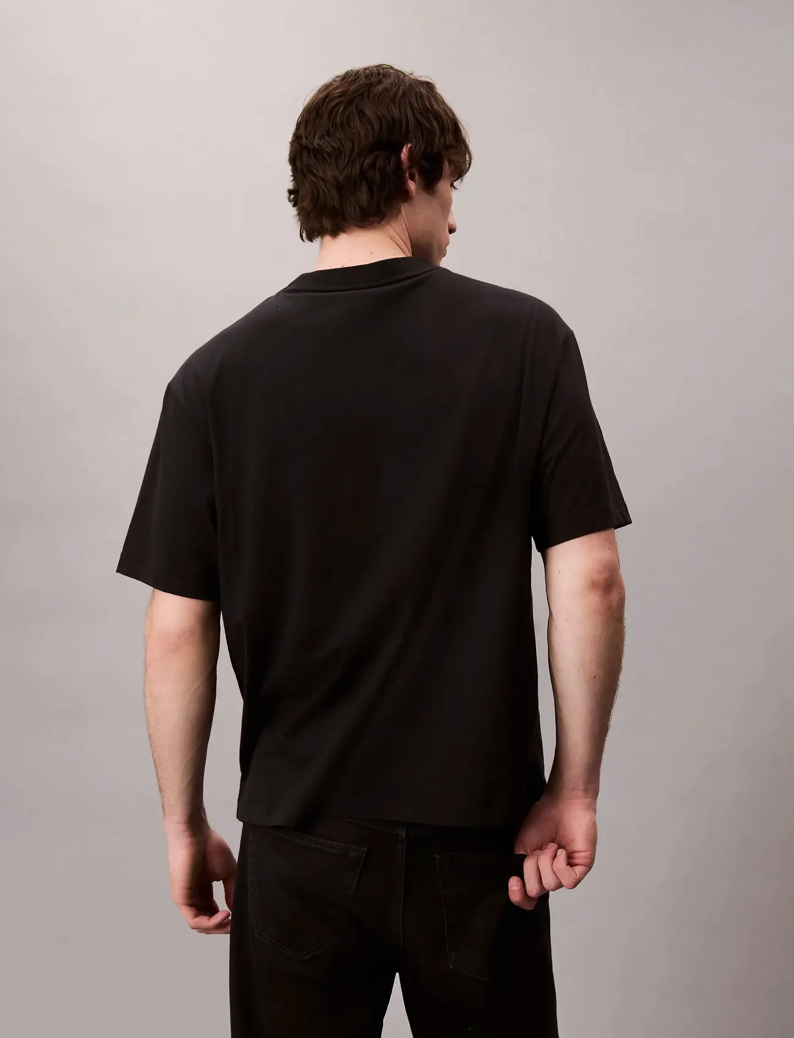 Calvin Klein - SS STANDARD LOGO 30S CREWNK TEE - black - 4
