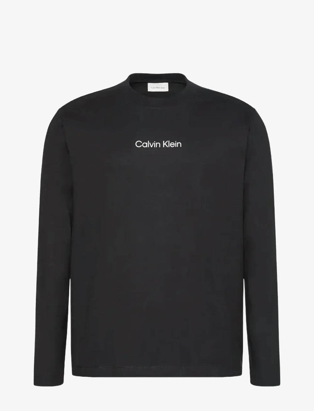 Calvin Klein - LS RLXD STANDARD LOGO CREWNK TEE - langærmede t-shirts - black - 1