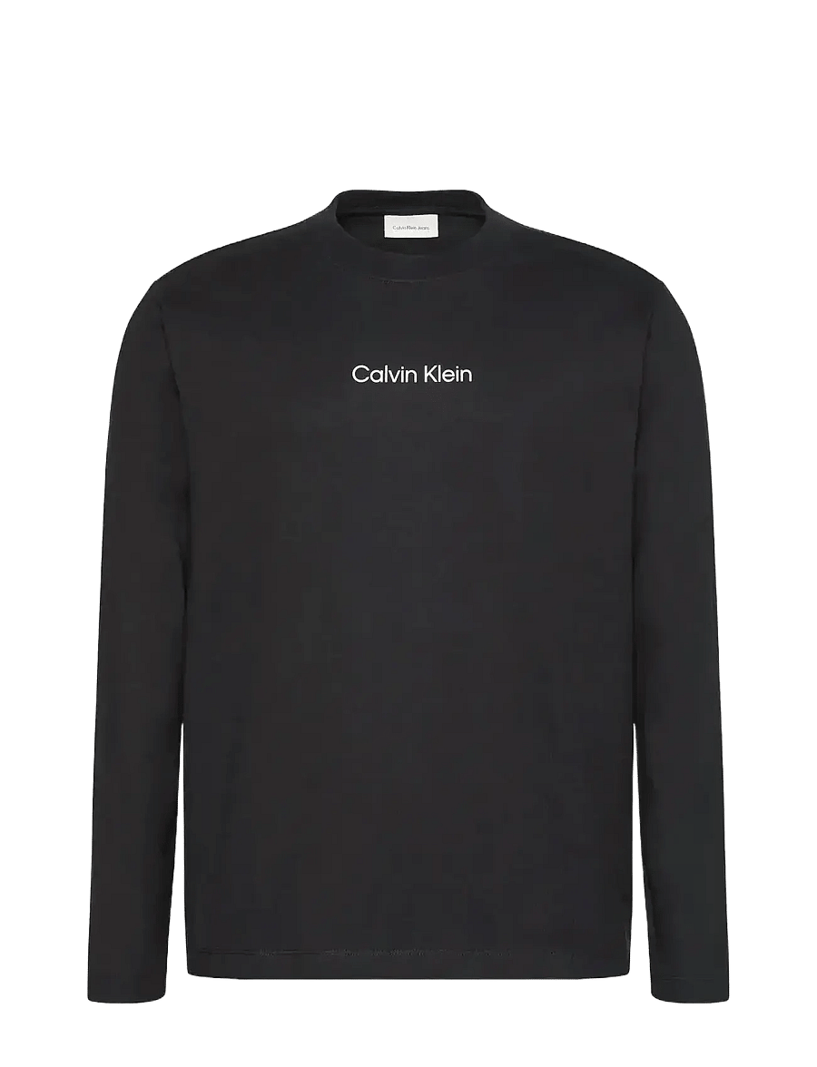 Calvin Klein - LS RLXD STANDARD LOGO CREWNK TEE - pikkade varrukatega t-särgid - black - 1
