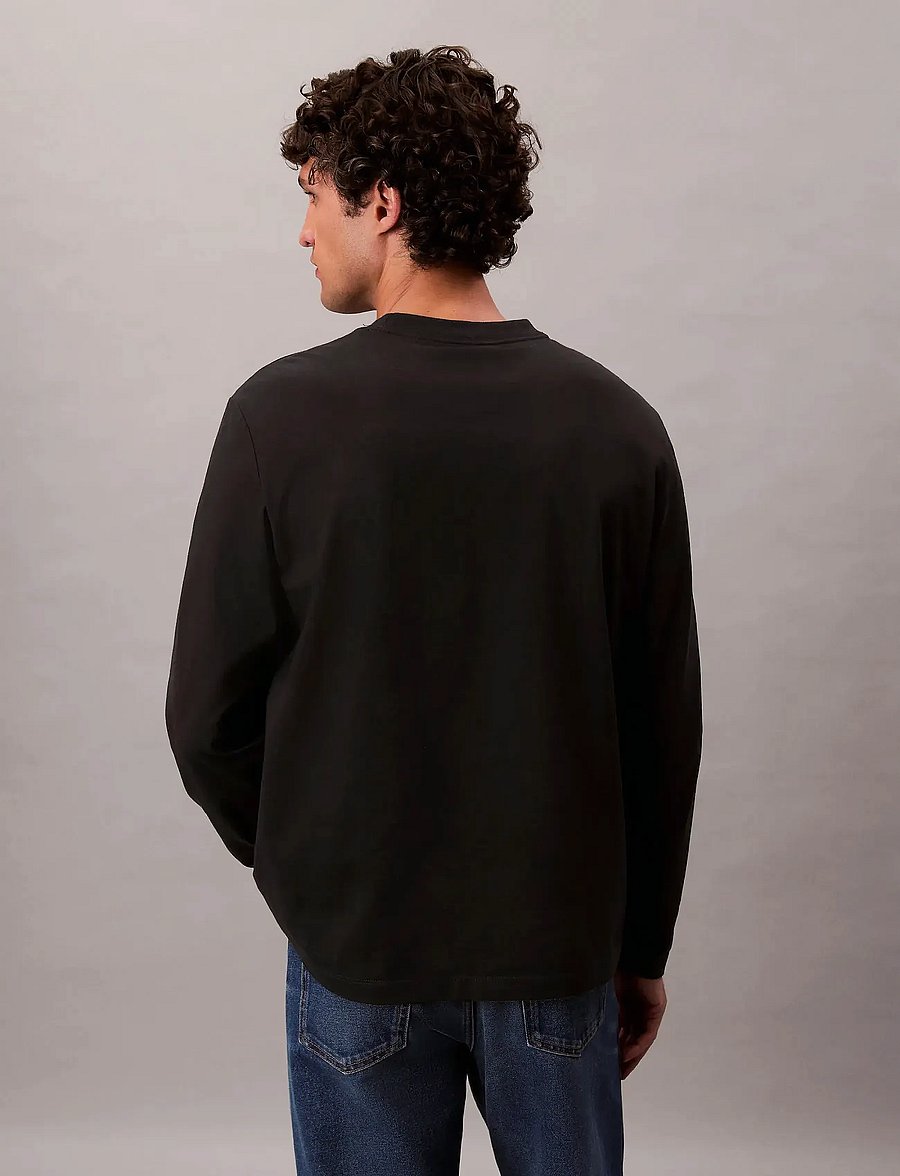Calvin Klein - LS RLXD STANDARD LOGO CREWNK TEE - pikkade varrukatega t-särgid - black - 2