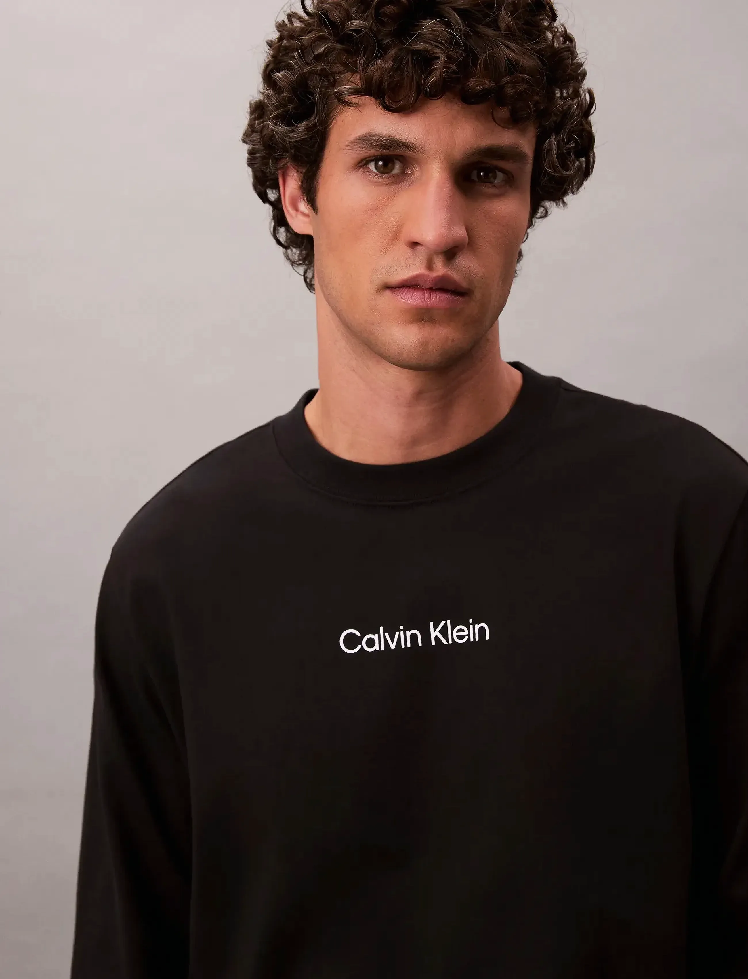 Calvin Klein - LS RLXD STANDARD LOGO CREWNK TEE - langärmelig - black - 3