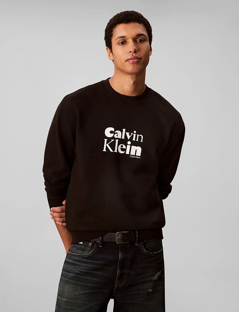 Calvin Klein - LS EU 350TERRY CALVIN BOLD GRAPH - shop efter anledning - black - 0