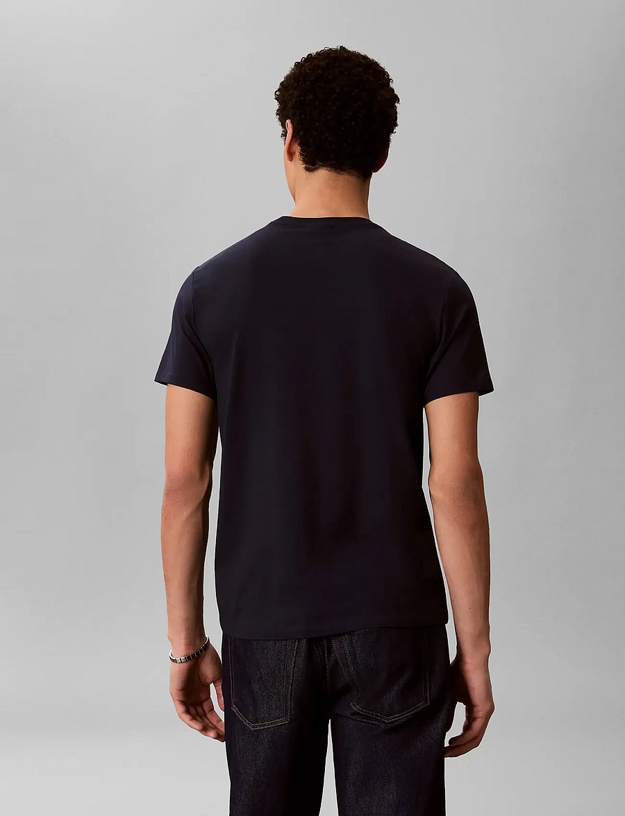 Calvin Klein - SS STRETCH COTTON SLIM TEE 2PK - lühikeste varrukatega t-särgid - bright white dark sapphire - 2