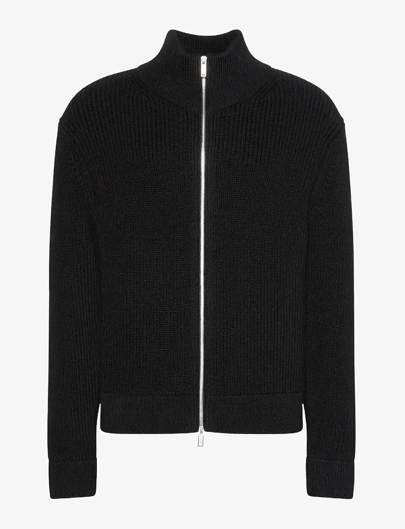 Calvin Klein - LS FZ TEXTURE STITCH JKT 5GG - herbstliche kleidung - black - 0