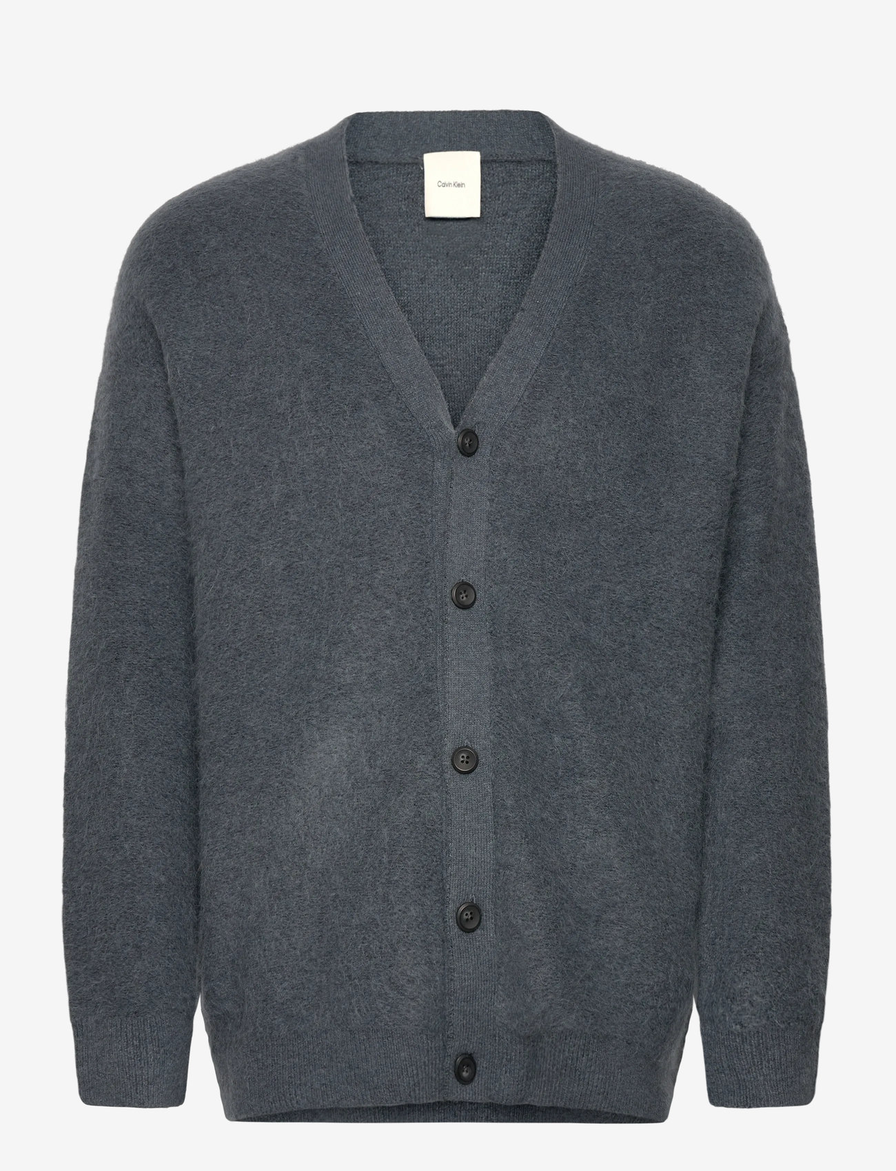Calvin Klein - LS BRUSHED ALPACA CARDIGAN SWTR - cardigans - harlem night blue - 0
