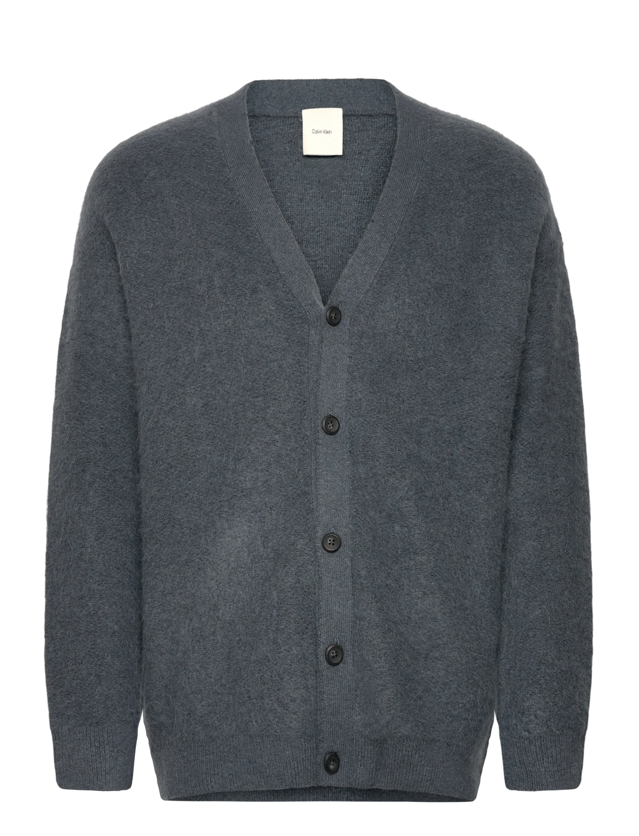 Calvin Klein LS BRUSHED ALPACA CARDIGAN SWTR - Strickmode - HARLEM NIGHT BLUE / grey