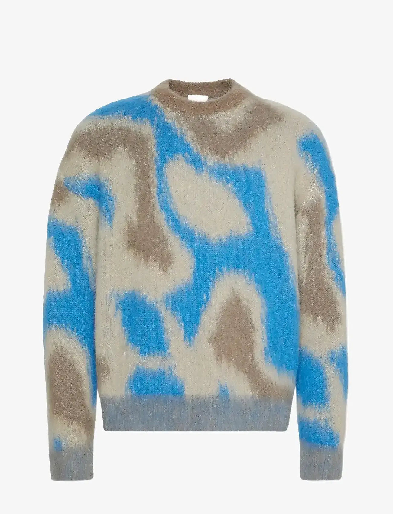 Calvin Klein - LS PATTERN BRUSHED ALPACA CREWNE - rundhalsad - deep water - 1