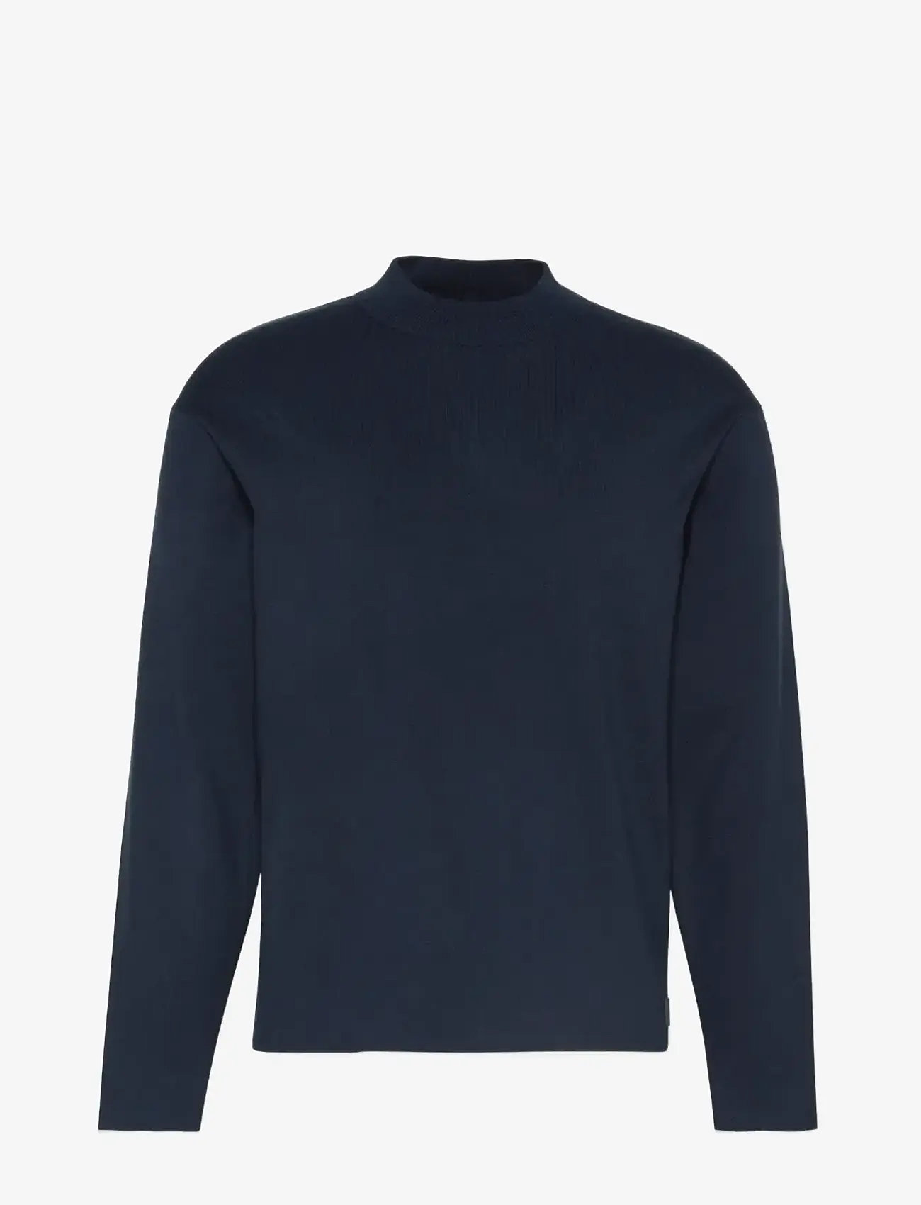 Calvin Klein - LS SNOWY TECH KNIT BOXY MOCK NK - herbstliche kleidung - dark sapphire - 0