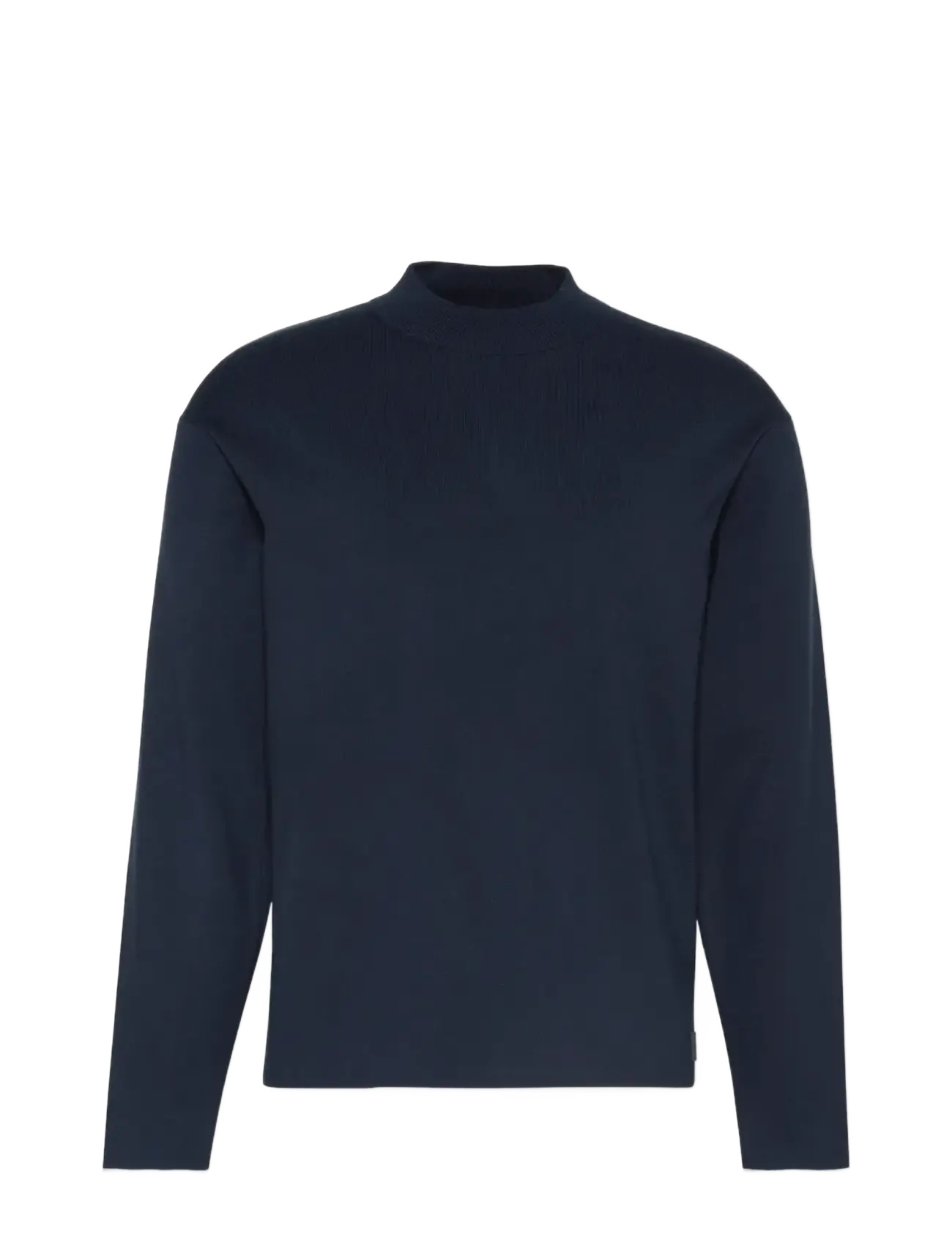 Calvin Klein LS SNOWY TECH KNIT BOXY MOCK NK - Basic-Strickmode - DARK SAPPHIRE / navy