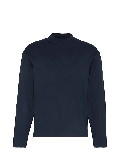 Ls Snowy Tech Knit Boxy Mock Nk - Rund Hals