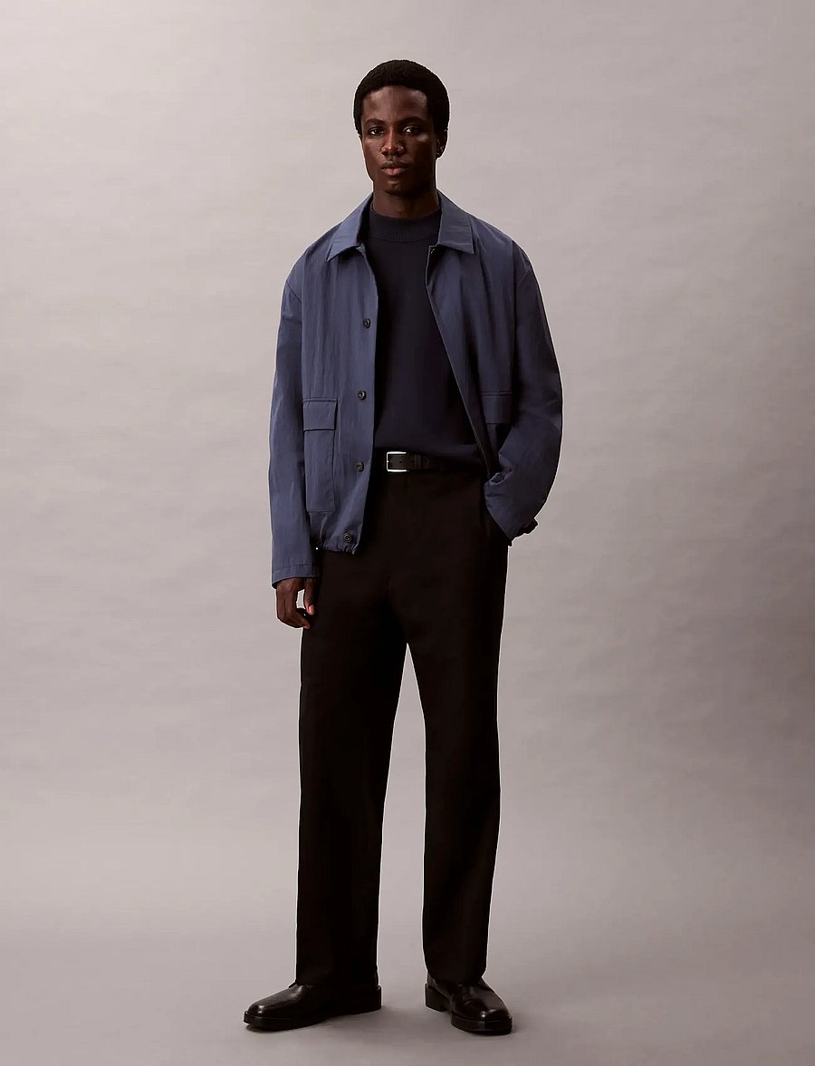 Calvin Klein - LS SNOWY TECH KNIT BOXY MOCK NK - rundhals - dark sapphire - 2