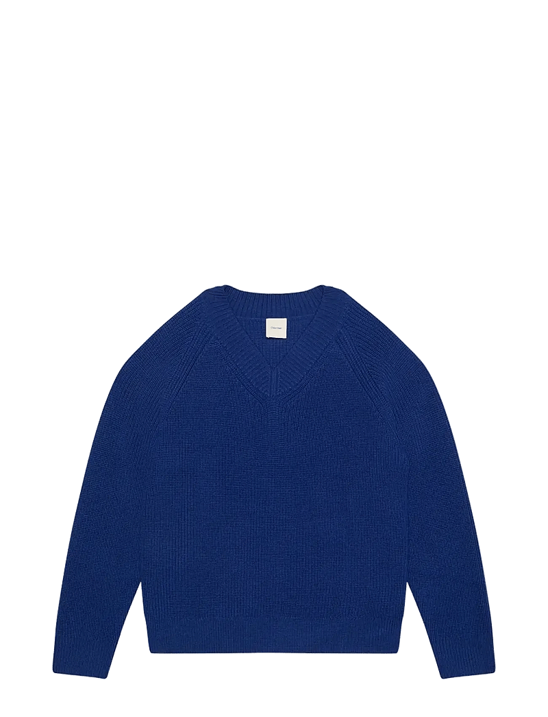 Calvin Klein - LS HALF CARDI STITCH VNK SWTR 5G - v-ausschnitt - bellwether blue - 1