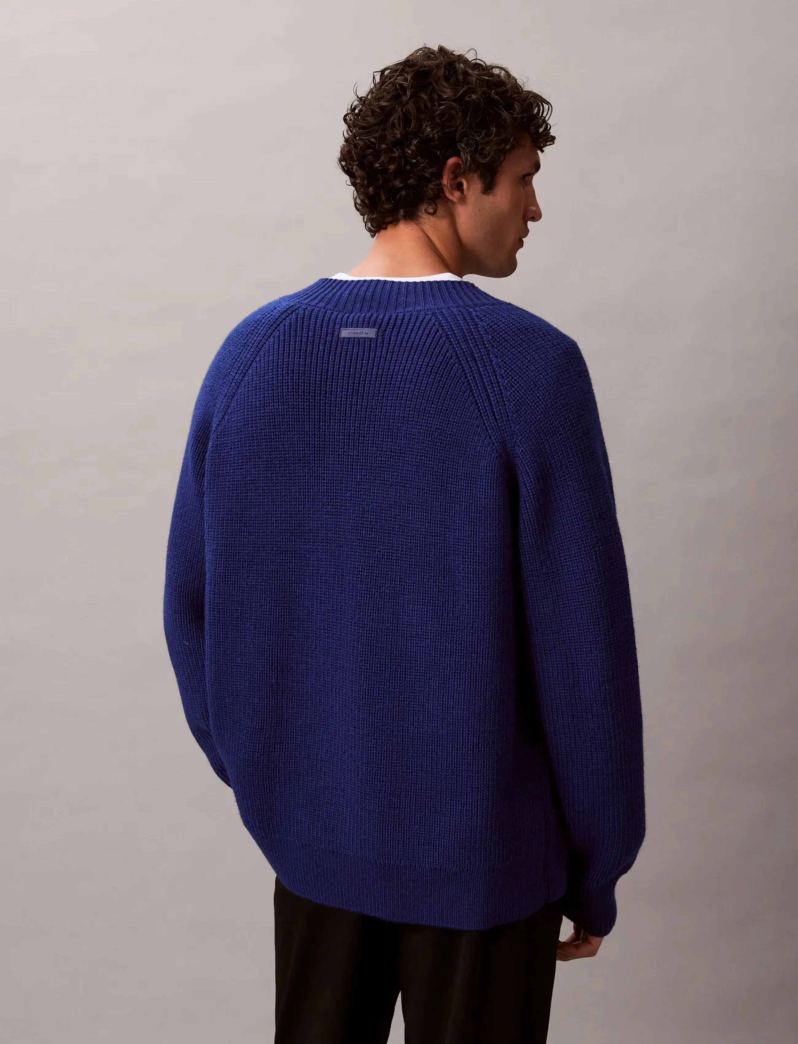 Calvin Klein - LS HALF CARDI STITCH VNK SWTR 5G - v-ausschnitt - bellwether blue - 2