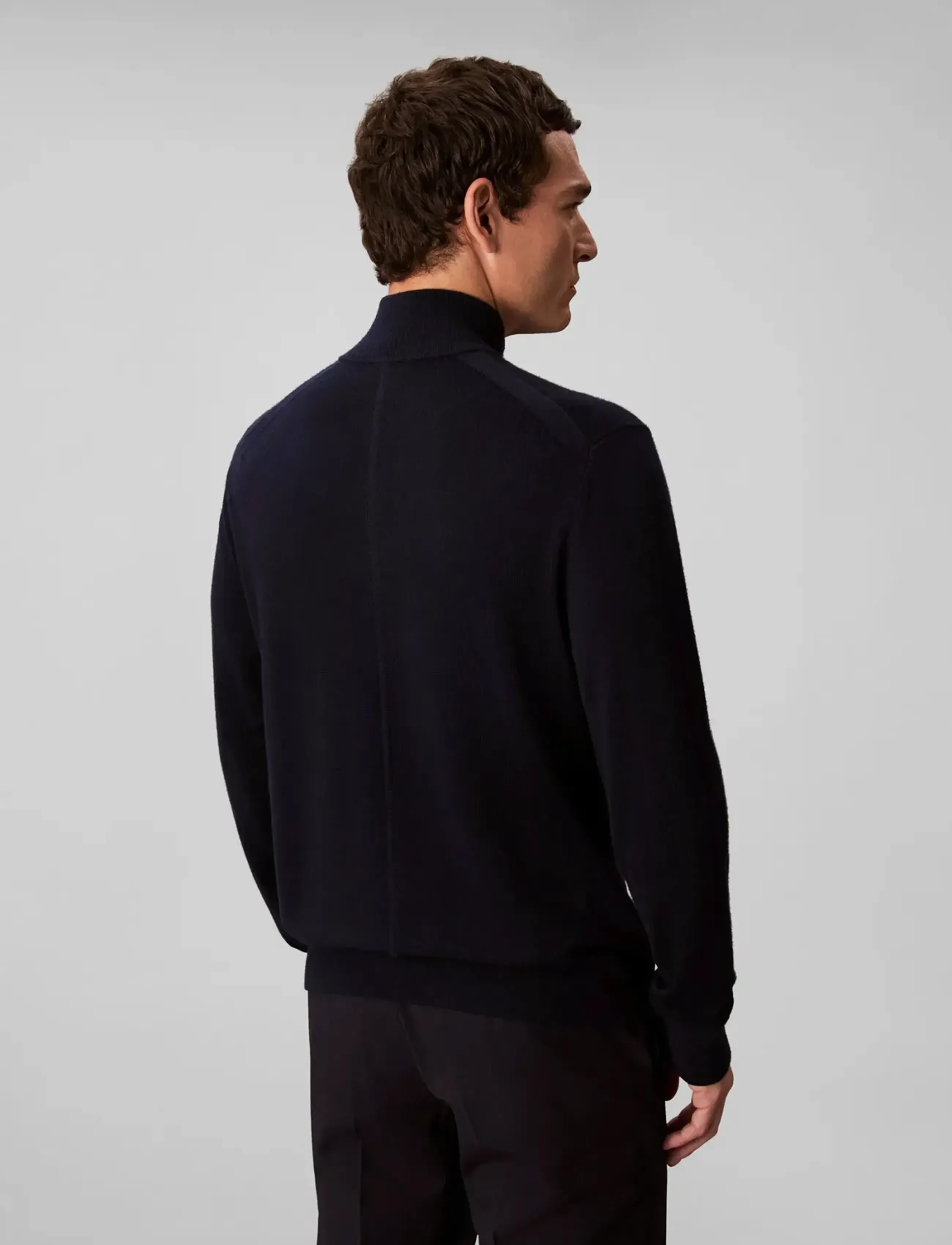 Calvin Klein - LS 100% MERINO QZ 14GG - halfzip strik - dark sapphire - 5