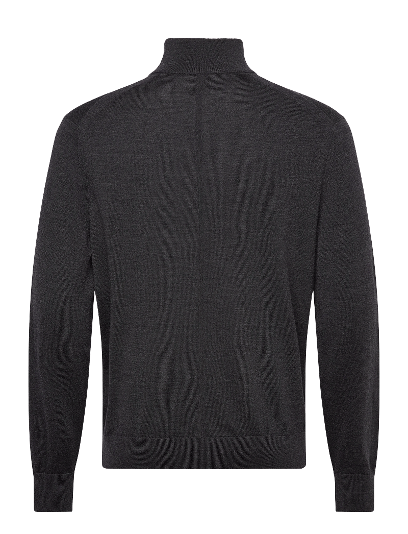 Calvin Klein - LS 100% MERINO QZ 14GG - half zip jumpers - gunmetal htr - 2
