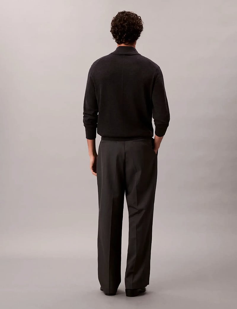 Calvin Klein - LS 100% MERINO QZ 14GG - half zip jumpers - gunmetal htr - 5